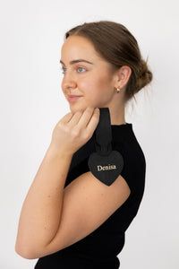 Heart Luggage Tag - Black