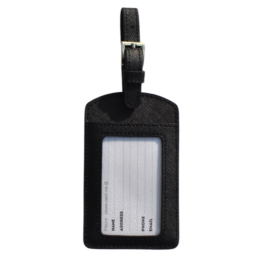 Luggage Tag - Black (Rectangle)