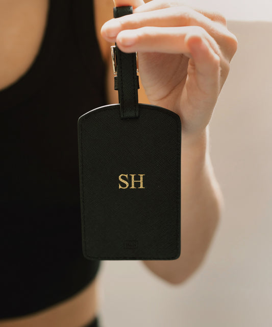 Luggage Tag (Rectangle Top) - Black
